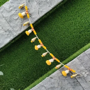 Gilded Marigold & Pearl Droplet Toran